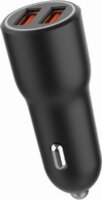 Gembird TA-UC-A2QC36 2xUSB-A Autós Gyorstöltő 36W - Fekete