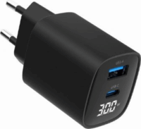 Gembird TA-UC-PDQC30LCD USB-A / USB-C Hálózati Gyorstöltő Adapter 30W - Fekete