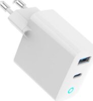 Gembird TA-UC-PDQC65L USB-A / USB-C Hálózati Gyorstöltő Adapter 65W - Fehér