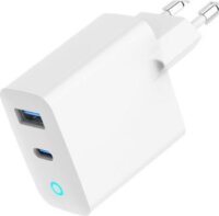 Gembird TA-UC-PDQC65L USB-A / USB-C Hálózati Gyorstöltő Adapter 65W - Fehér