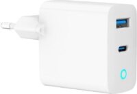 Gembird TA-UC-PDQC65L USB-A / USB-C Hálózati Gyorstöltő Adapter 65W - Fehér