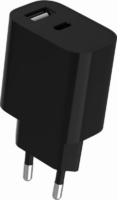 Gembird TA-UC-2AC12 USB-A / USB-C Hálózati töltő Adapter 12W - Fekete