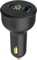 Gembird TA-UC-AC2PD30LCD USB-A / USB-C Autós Gyorstöltő 30W - Fekete