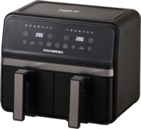 Hausberg HB-2373NG AirFryer Okos Forrólevegős Sütő Dupla Kosaras 8,4L 2400 Watt - Fekete