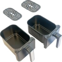 Hausberg HB-2373NG AirFryer Okos Forrólevegős Sütő Dupla Kosaras 8,4L 2400 Watt - Fekete