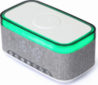Gembird DAC-SPKBT-QC15-GR Vezeték nélküli Töltő + Digitális óra 15W - Szürke