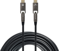 Gembird CCAP-HDMIDD-AOC-10M MicroHDMI / HDMI - MicroHDMI / HDMI 2.0 Aktív Optikai kábel 10m - Fekete