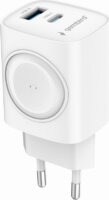 Gembird TA-UC-PDQCW20-01-W USB-A / USB-C / Apple Watch Hálózati töltő Adapter 20W - Fehér