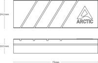 Arctic M2 Pro Silver 80mm M.2 SSD Hűtő - Ezüst