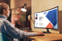 Samsung 24" S24D364GAU 16:9 Essential FullHD LED Ívelt Monitor - Fekete