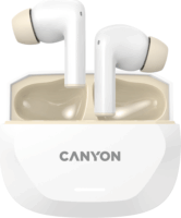 Canyon HEXAGON 7 TWS Bluetooth Fülhallgató Headset Töltőtokban - Fehér / Bézs
