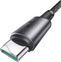 Joyroom S-A50 USB-C apa - USB-C apa Adat és töltő kábel 1.2m - Szürke