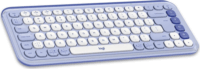 Logitech 920-013074 Pop Icon Wireless Slim Billentyűzet US - Lila/Piszkosfehér