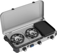 Campingaz Camping Kitchen 2 Multi Cook Hordozható 3 zónás Gáz / Grill főzőlap - Fehér