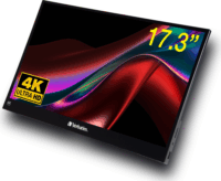 Verbatim 17,3" PMT-17-4K 16:9 4K IPS LED Hordozható Érintőképernyős Monitor - Fekete