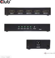 Club3D CSV-1385 HDMI Splitter - Fekete (1 PC - 4 Kijelző)