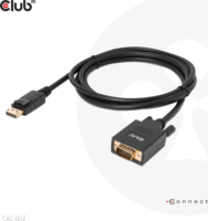 Club3D CAC-1012 Displayport - VGA Kábel 2m - Fekete