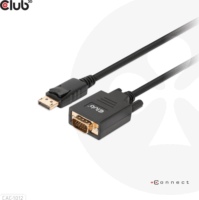 Club3D CAC-1012 Displayport - VGA Kábel 2m - Fekete