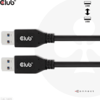 Club3D CAC-1409 USB-A apa - USB-A apa Adat és töltő kábel 0.5m - Fekete