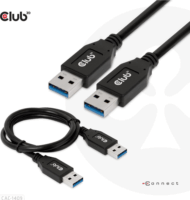 Club3D CAC-1409 USB-A apa - USB-A apa Adat és töltő kábel 0.5m - Fekete