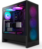 NZXT H5 Flow RGB Midi Torony Számítógépház + 3db 120mm RGB, 1db 120mm ventilátor - Fekete