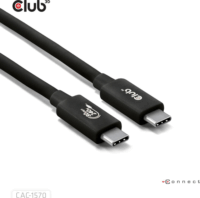 Club3D CAC-1570 USB-C apa - USB-C apa Adat és töltő kábel 1.2m - Fekete