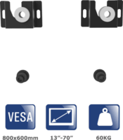 Akyga AK-MB-12 13"-70" LCD TV / Monitor fali tartó konzol - Fekete