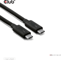 Club3D CAC-2501 USB-C apa - USB-C apa Adat és töltő kábel 1m - Fekete