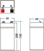 Green Cell AGM36 4,5Ah 4V VRLA AGM Zárt ólom savas akkumulátor