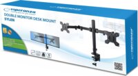 Esperanza Sylen 10"-27" LCD TV / Monitor asztali tartó kar - Fekete (2 kijelző)