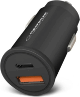 Esperanza Quick Power Charger USB-A / USB-C Autós töltő 20W - Fekete