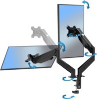 Esperanza Mache 17"-27" LCD TV / Monitor asztali tartó kar - Fekete (2 kijelző)