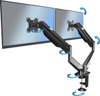 Esperanza Mache 17"-27" LCD TV / Monitor asztali tartó kar - Fekete (2 kijelző)