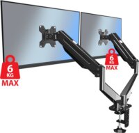 Esperanza Mache 17"-27" LCD TV / Monitor asztali tartó kar - Fekete (2 kijelző)