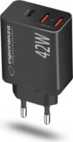 Esperanza Quick Power Charger 2xUSB-A / USB-C Hálózati Gyorstöltő Adapter 42W - Fekete