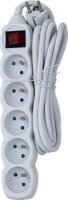 Esperanza Power Strip 220V Hálózati elosztó 5 aljzatos 3m - Fehér
