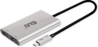 Club3D CSV-1586 USB-C apa - 2x DisplayPort anya Átalakító Adapter