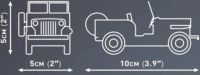 Cobi 24518 Jeep Willys CJ-2A (fehér) 111 darabos Építőjáték