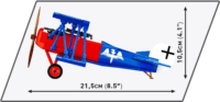 Cobi 2994 Fokker D.VII repülő 256 darabos Építőjáték