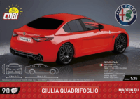 Cobi 24604 Alfa Romeo Giulia Quadrifoglio (Piros) 90 darabos Építőjáték