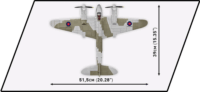 Cobi 5735 De Havilland DH-98 Mosquito katonai repülőgép 710 darabos Építőjáték