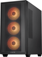 Chieftec Hunter 3 Midi Torony Számítógépház + 4db 120mm ARGB ventilátor - Fekete