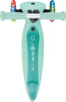 Globber Go-Up Active Lights Háromkerekű gyerek roller üléssel - Mentazöld