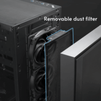 Chieftec Night Hunter Midi Torony Számítógépház + 4db 140mm ventilátor - Fekete