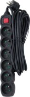 Esperanza Power Strip 220V Hálózati elosztó 6 aljzatos 5m - Fekete