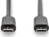 Digitus AK-300138-018-S High Speed USB-C 2.0 apa - USB-C 2.0 apa Adat és töltőkábel 1,8m - Fekete