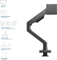 ACT AC8340 17"-49" LCD TV / Monitor Gázrugós asztali tartó kar - Fekete