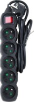 Esperanza ELK214K Túlfeszültség védő elosztó 5 aljzatos 1.5m - Fekete