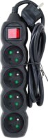 Esperanza ELK212K Túlfeszültség védő elosztó 4 aljzatos 1.5m - Fekete