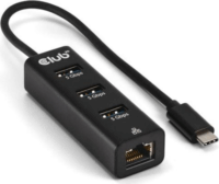 Club3D CSV-1549 USB-C apa - Gigabit RJ45 / 3x USB-A anya Átalakító Adapter